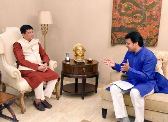 Tripura proposed to set up Special Economic Zone (SEZ) in Sabroom, CM Biplab Deb met Union Railways & Commerce Minister Piyush Goyal